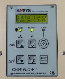 Fume hood air flow panel reading